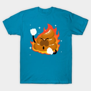 Poop emoji Fire T-Shirt